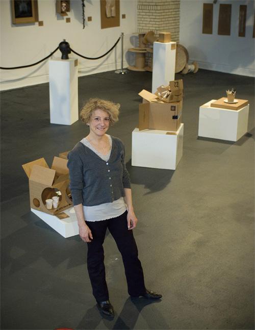 Artist+Judith+Shaw+stands+among+her+work+on+display+at+Mad+Art+Gallery.+Shaw%E2%80%99s+exhibit%2C+%E2%80%9CBody+of+Work%3A+The+Art+of+Eating+Disorder+Recovery%2C%E2%80%9D+runs+through+March+1.+