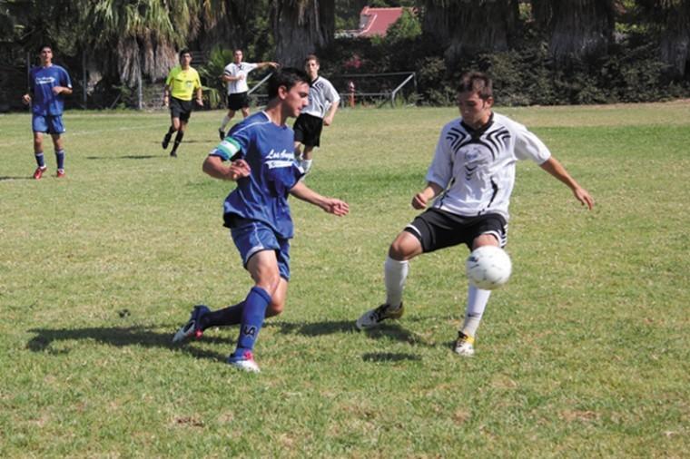 Soccer action at the 30th annual JCC Maccabi Games and Arts Fest
being held in Israel. Photo: JCC Association

