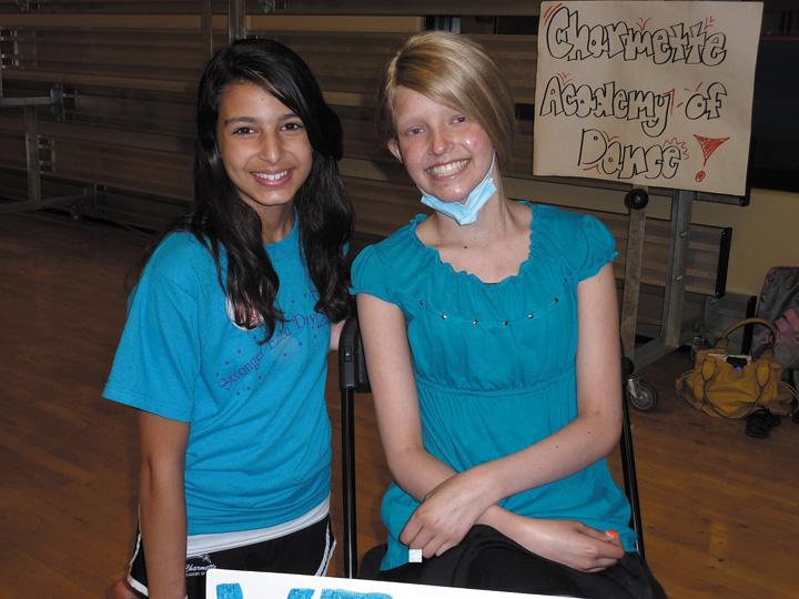 Shirley Gelman (left) is pictured with Clare, one of the inspirations for Shirley’s mitzvah project.
