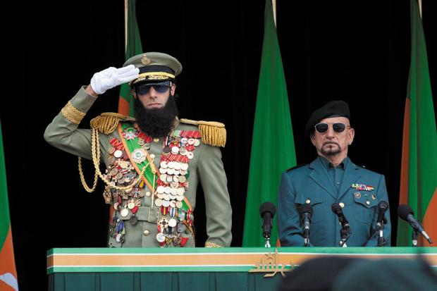 Sascha Baron Cohen as Adm. Gen. Shabazz Aladeen in his most recent film, ‘The Dictator.’
