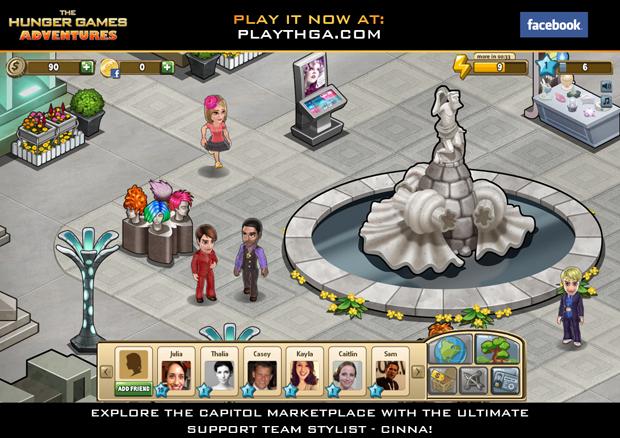 The Israeli-born company Funtactixs Hunger Games Adventures game on Facebook.
