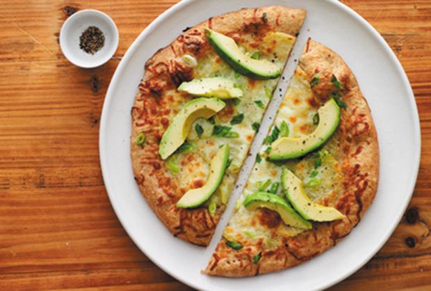 Jamie Geller wants to put avocado on everything; here she tries it with pizza.
