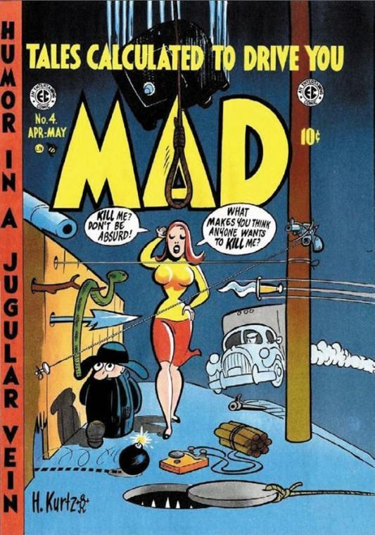 Mad+magazine%E2%80%99s+issue+No.+4+features+a+cover+by+founder+Harvey+Kurtzman%0A
