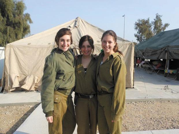 Zoe Wolkowitz is pictured during an IDF training course in southern Israel. Zoe participated in a NFTY study abroad program.
