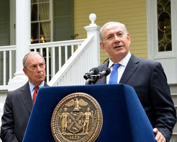 Israeli PM Benjamin Netanyahu and NY Mayor Michael Bloomberg