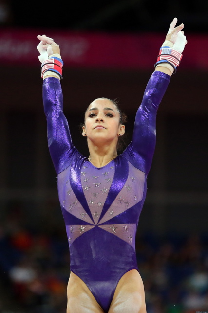 At the 2012 summer Olympics in London, gold medalist Aly Raisman completes her routine. Aly has inspired Jewish gymnasts across the country to pursue the sport with passion. (Photo: teamusa.org)
