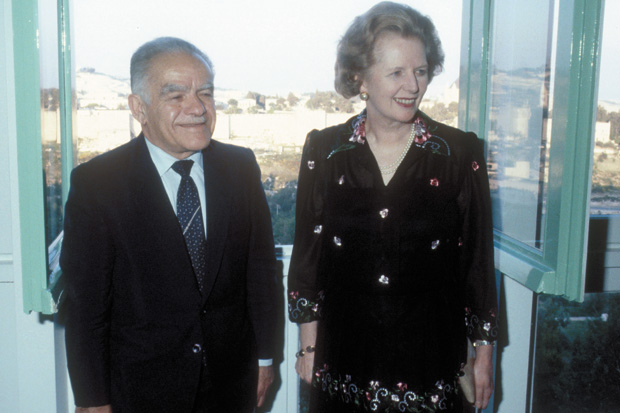 British+Prime+Minister+Margaret+Thatcher+visiting+Prime+Minister+Yitzhak+Shamir+in+Jerusalem+on+May+25%2C+1986.%0A
