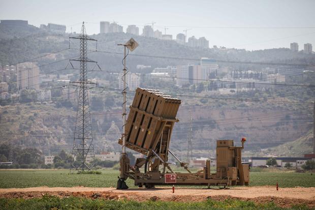 An+Iron+Dome+anti-missile+battery+was+moved+near+the+northern+Israeli+town+of+Haifa+in+the+hours+following+a+second+airstrike+on+Syrian+targets%2C+May+5%2C+2013.+Photo%3A+Avishag+Shaar+Yashuv%2FFlash90%2FJTA%0A