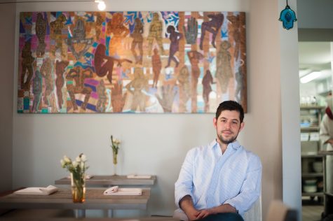 Chef and restaurateur Ben Poremba at Olio and Elaia, his new restaurants at 1634 Tower Grove Avenue, in the Botanical Heights neighborhood. Photo: Yana Hotter