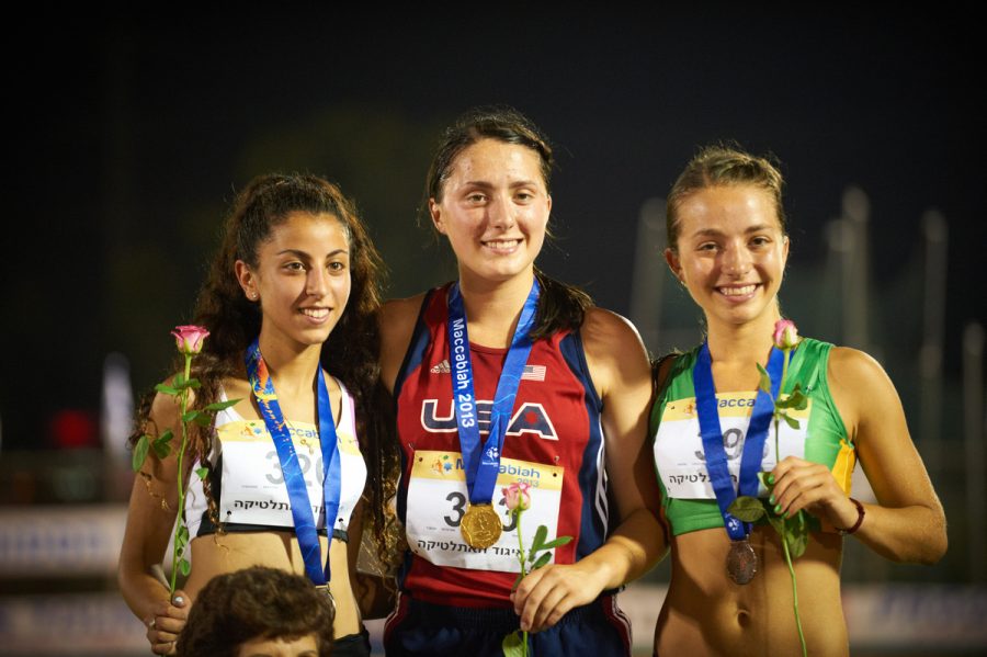 Shelby+Hummel+%28center%29+of+St.+Louis+earned+four+medals+during+the+2013+Maccabiah+Games+in+Israel.