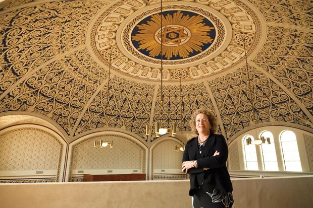Frances Levine, president of the  Missouri History Museum since mid-April, is pictured at the Missouri Historical Society’s library and research center, housed in the former United Hebrew building on Skinker Boulevard. Photo: Lisa Mandel 