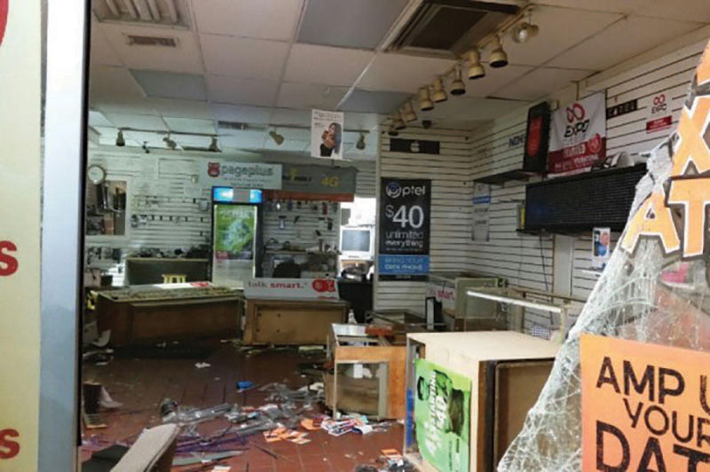 An image of the store's damage. Photo from the STL Cordless fundraising website, http://gofundme.com/htk4zo. 