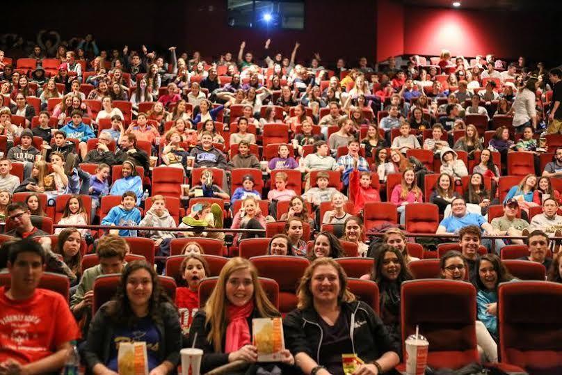 Students before the  pre-screening of “The Hunger Games: Mockingjay Part 1.”  Photo courtesy of Zach Dalin.