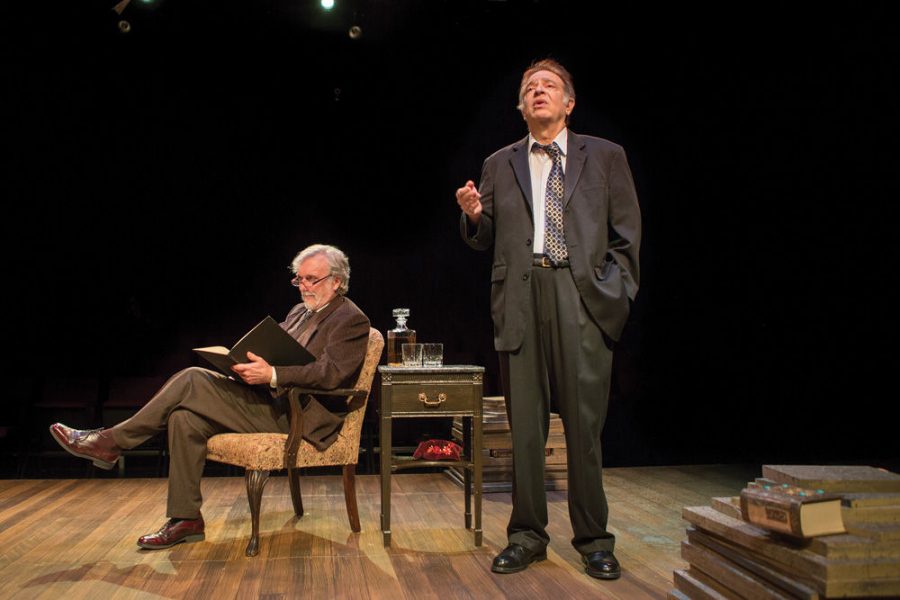 Jerry Vogel (left) and Bobby Miller perform in the New Jewish Theatre production of ‘Imagining Madoff.’ Photo: Eric Woolsey