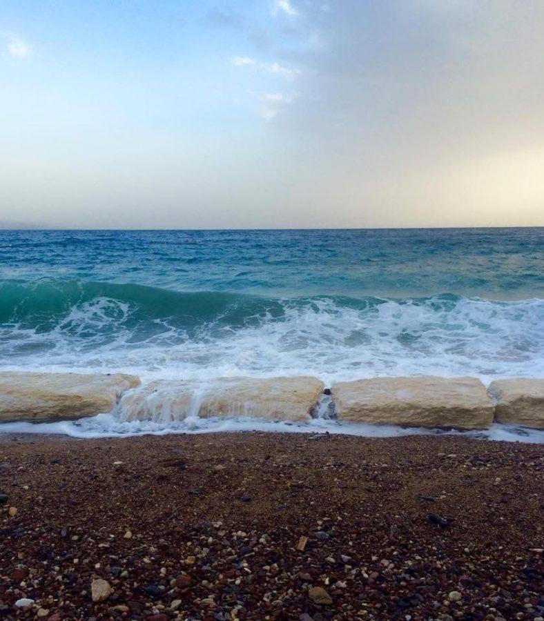 Shira tried many water sports at this beautiful beach in Eilat.