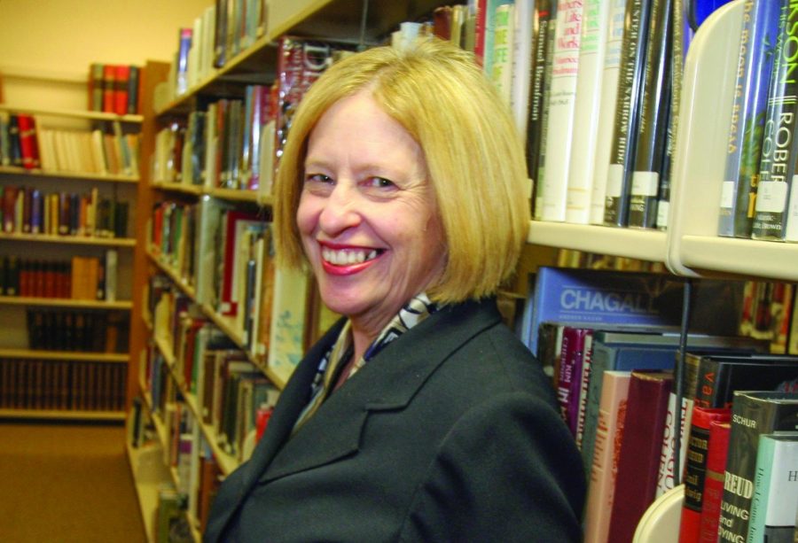 Barbara Raznick in the Brodsky library, where she has worked for the past 30 years. File photo: Lisa Mandel