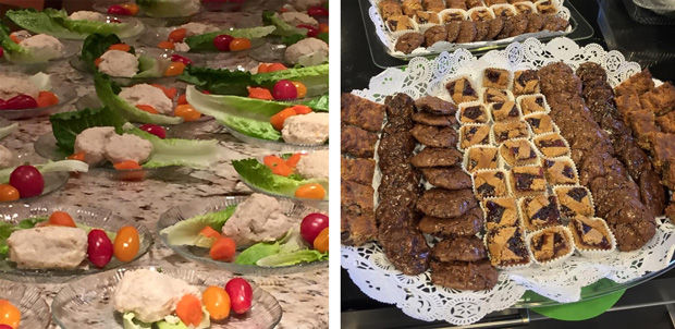 The traditional route: gefilte fish versus  “fudged” flourless chocolate. Photos courtesy of photographer and chef Liana Stein-Ben-Ze’ev.