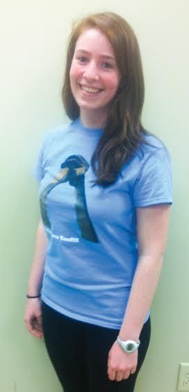 Shoshana Williams wears the T-shirt she designed.