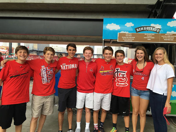 Reporter and friends enjoy a day at Busch Stadium.