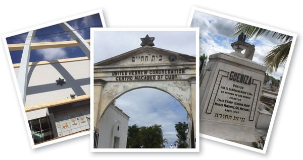 From left: Sephardi Synagogue in Havana,  the Guanabacoa Jewish Cemetery outside Havana and the Geniza in the Sephardi cemetery. All photos: Rabbi James Stone Goodman