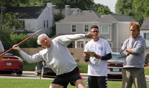 A St. Louis Senior Olympics competitor in the 2015 games. This year, the Senior Olympics take place May 26 to 31.
