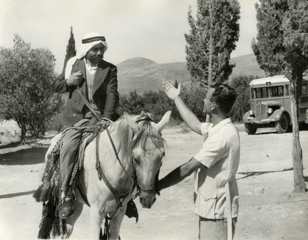 This photograph of an Arab neighbor visiting a friend in Kibbutz Kfar Giladi in 1945 or 1946 is part of the Museum of the Jewish People’s vast archives. Photo: Herbert Sonnenfeld/Courtesy of Beit Hatfutsot