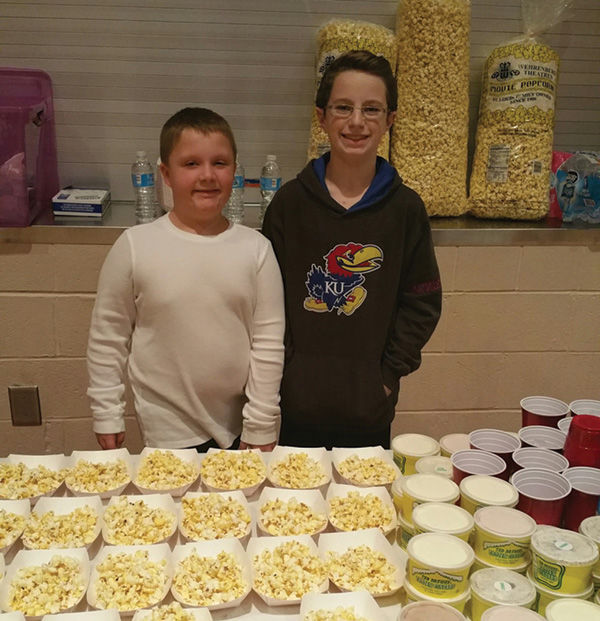 During movie night, DJ assisted in setting up and serving snacks to the kids and families that watched “Inside Out.” 