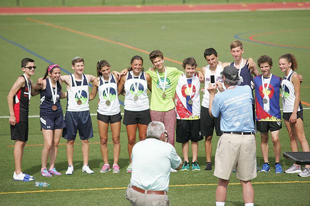 Track and field medalists on Aug. 3, 2016.