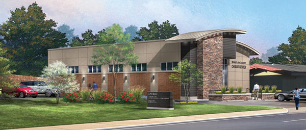 An artist’s rendering of the Morris and Ann Lazaroff Chabad Center.  Chabad will hold a dedication ceremony for the building on Sunday, Sept. 25 (see infobox on page 13 for full details).