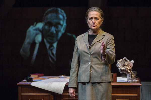 Lavonne Byers portrays Golda Meir in the New Jewish Theatre production of ‘Golda’s Balcony.’ Photo: Eric Woolsey