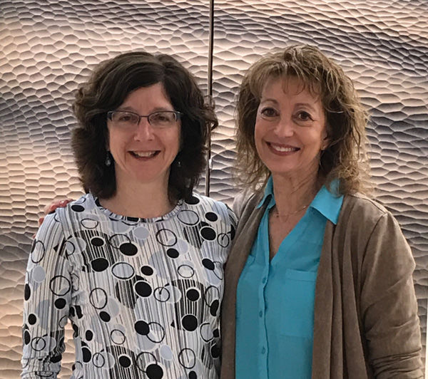 Renee Silverstein (left) and Marci Rosenberg say the B’nai El and Shaare Emeth merger is  a ‘reunification’ of the two congregations.