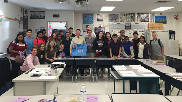 The Marquette High School Politics Club with special guest State Rep. Bill Otto. Photo courtesy of Greg Sirnovsky.  