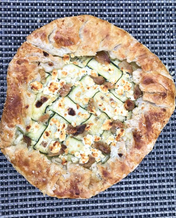 Zucchini+Lattice+Galette+with+Roasted+Garlic+Cloves