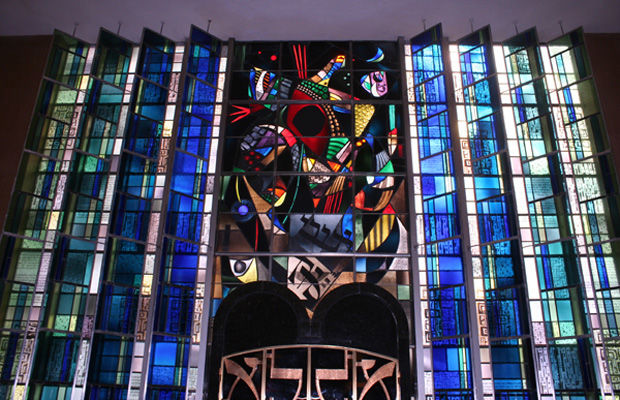 As Kol Rinah moves from its building on Hanley Road, it must begin the process of moving its extensive stained glass windows, which were designed by Rodney Winfield.