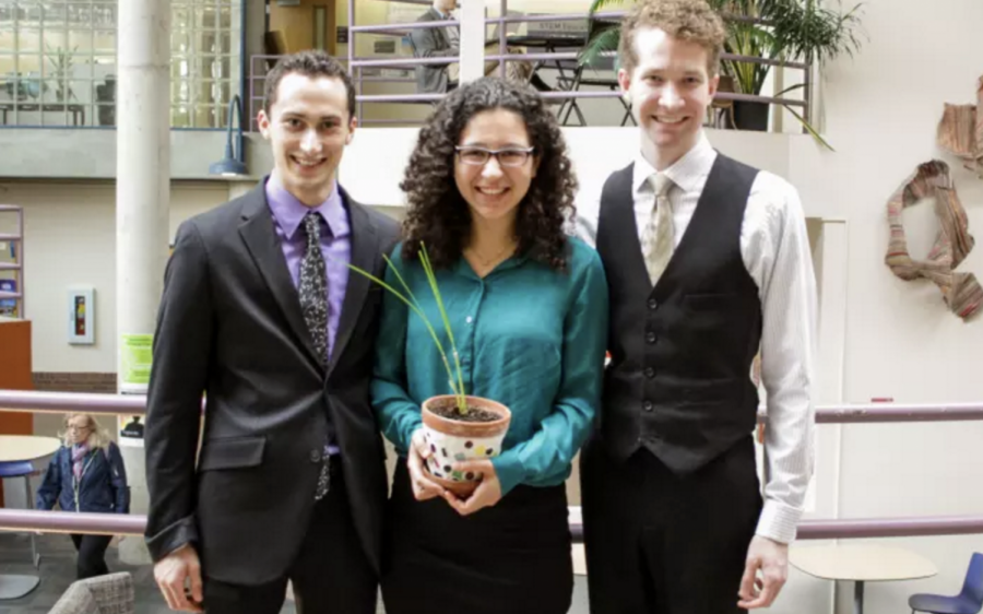 Leeore Levinstein (center) has a start-up company that aims to address poverty and malnutrition in Haiti.