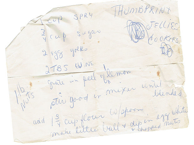 Handwritten+recipe+for+Grandma+Rae%E2%80%99s+Thumbprint+Wine+Cookies