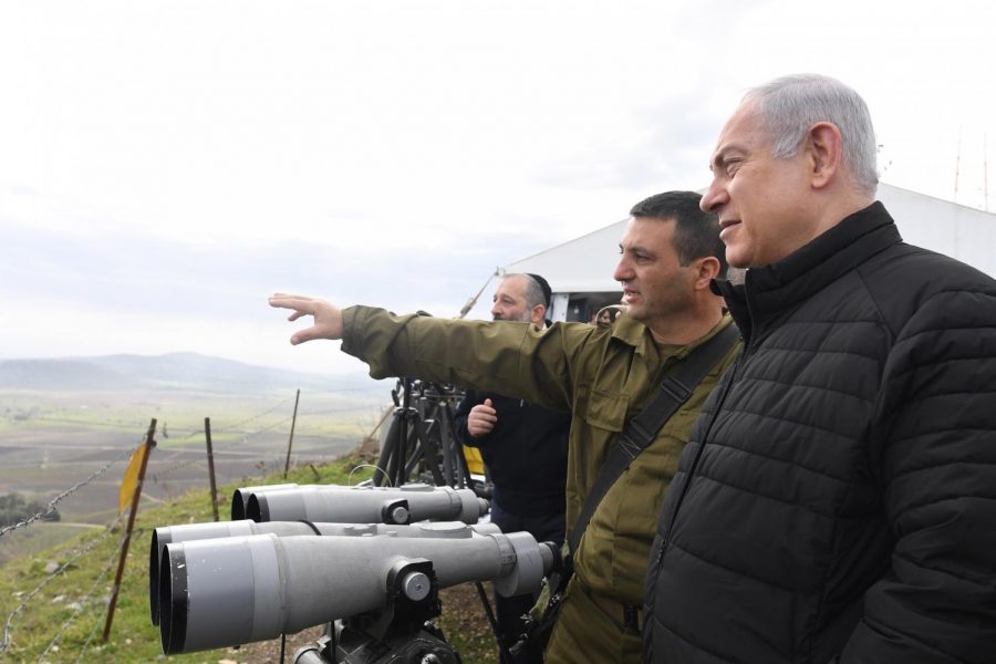 Prime+Minister+Benjamin+Netanyahu+and+his+Security+Cabinet+view+the+border+with+Syria+from+the+Golan+Heights%2C+Feb.+6%2C+2018.+Photo%3A+Kobi+Gideon%2FIsraeli+Government+Press+Office