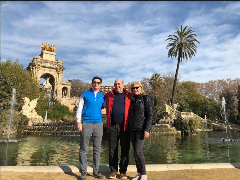 Daniel Hochberg and his parents were in Barcelona during Purim last year.