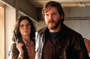 Daniel Bruhl and Rosamund Pike in a scene from “7 Days in Entebbe.” Photo: Liam Daniel/Focus Features 
