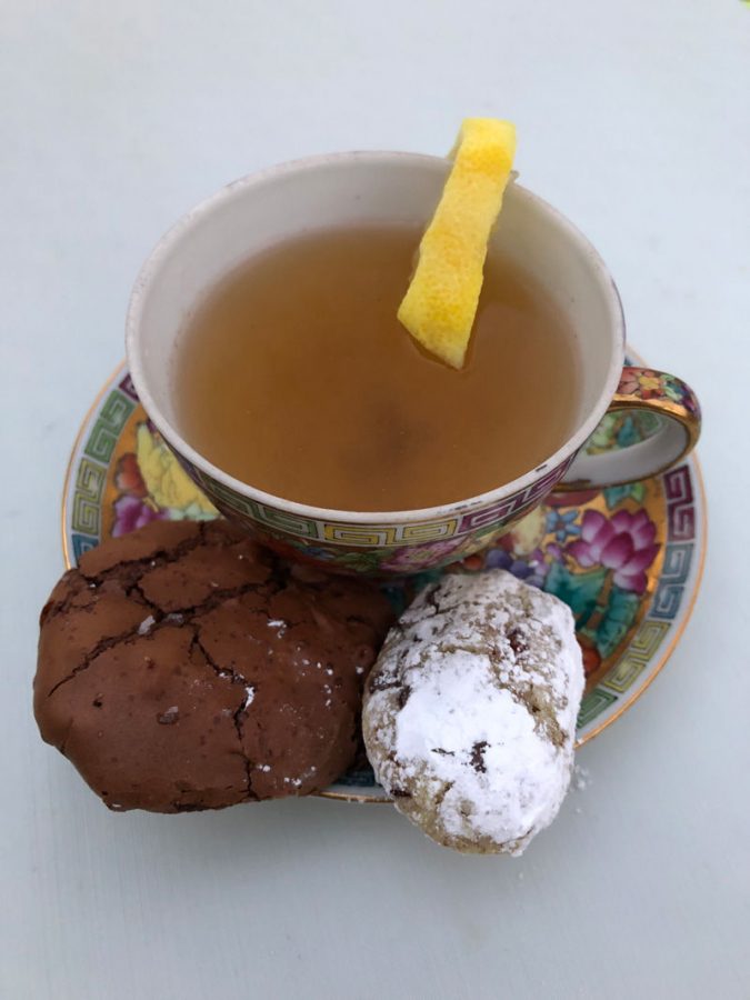 Almond and Tart Cherry Tea Cookie and Rich Chocolate Crackle Cookie