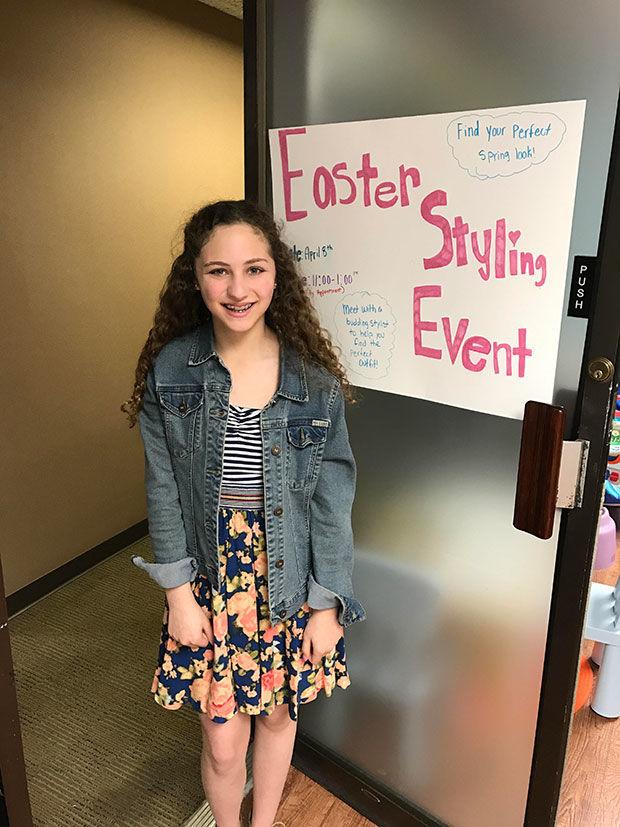 Madison Marks held a clothing drive and styling event for her mitzvah project. 