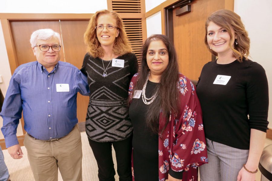 At the 2017 Jewish-Muslim Day of Community Service, Sophie Malik (third from left) is shown with fellow event co-chairs Jerry Hochsztein and Julie Williams, as well as JCRC staff member Alyssa Banford. Photo: Bill Motchan