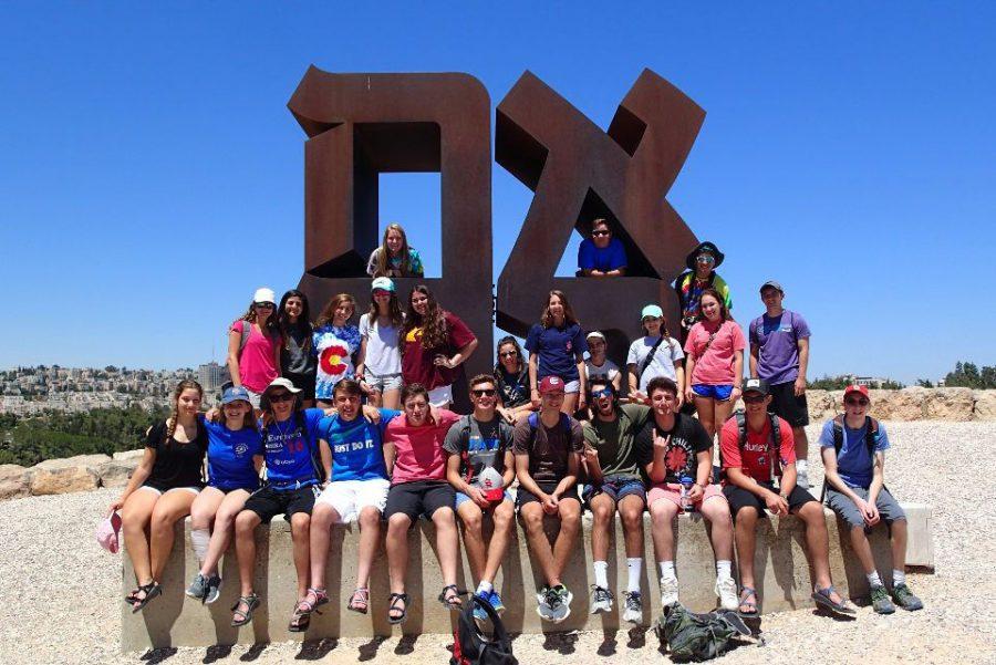 Israel Bound trip participants pose for a photo at the The Israel Museum in Jerusalem.