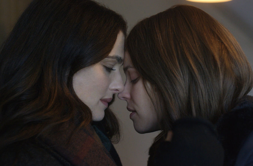 Rachel Weisz, left, and Rachel McAdams in “Disobedience.” (Agatha A. Nitecka/Bleecker Street)