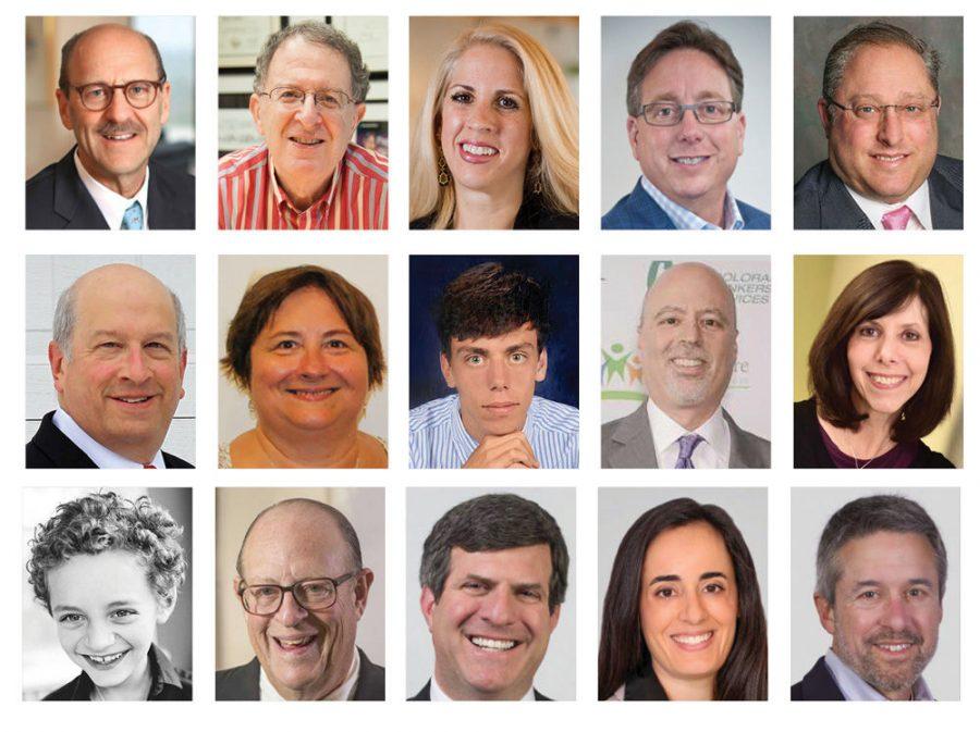 Top row, from left: Dr. David Perlmutter, Dr. Jeffrey I. Gordon, Michal Grinstein-Weiss, Michael Lefton and Andy Speller. Second row, from left: Rick Gans, Cindy Ginsburg, Charles Loitman, Jordan Krugman and Randi Schenberg. Third row, from left: Yosef (Joey) Granillo, Steve Lowy, Sanford Boxerman, Michelle Schwerin and Michael Kahn.
