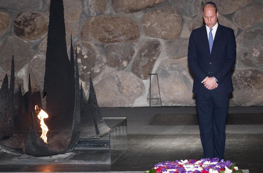 Prince William makes sobering visit to Yad Vashem and recalls his great-grandmother, a Holocaust rescuer