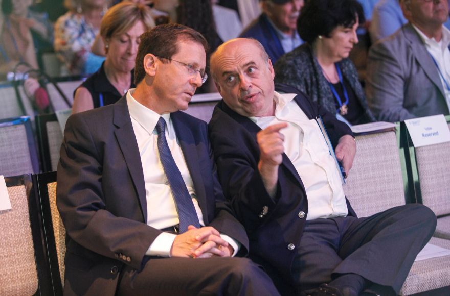 Outgoing+Jewish+Agency+Chairman+Natan+Sharansky+and+Chairman-elect+Isaac+Herzog+at+the+Jewish+Agency+Board+of+Governors%E2%80%99+meetings+in+Jerusalem%2C+June+24%2C+2018.+%28Nir+Kafri%2FThe+Jewish+Agency+for+Israel%29