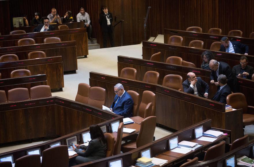 Israeli+Prime+Minister+Benjamin+Netanyahu+seen+in+the+Israeli+parliament+during+a+plenum+session%2C+March+12%2C+2018.+%28Miriam+Alster%2FFlash90%29