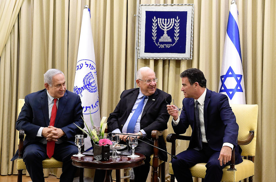 Benjamin Netanyahu, Reuven Rivlin and Yossi