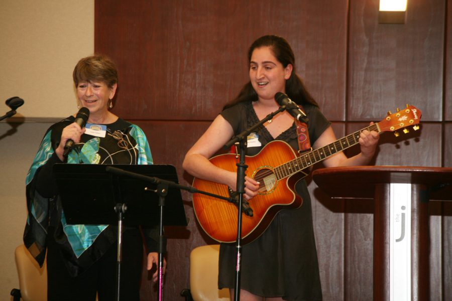 Leslie Caplan (left) and Zoey Fleisher perform at the 2017 Unsung Heroes event. Fleisher is part of the upcoming CHARIS concert 